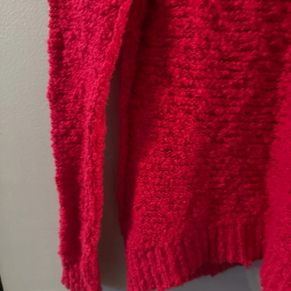 Free People Womens Pullover Sweater Red Long Sleeve V Neck Inside Out S/p Dc - Picture 6 of 12